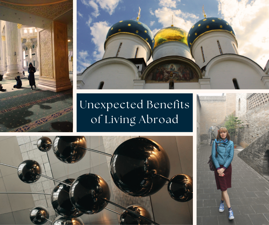 unexpected benefits of living abroad collage