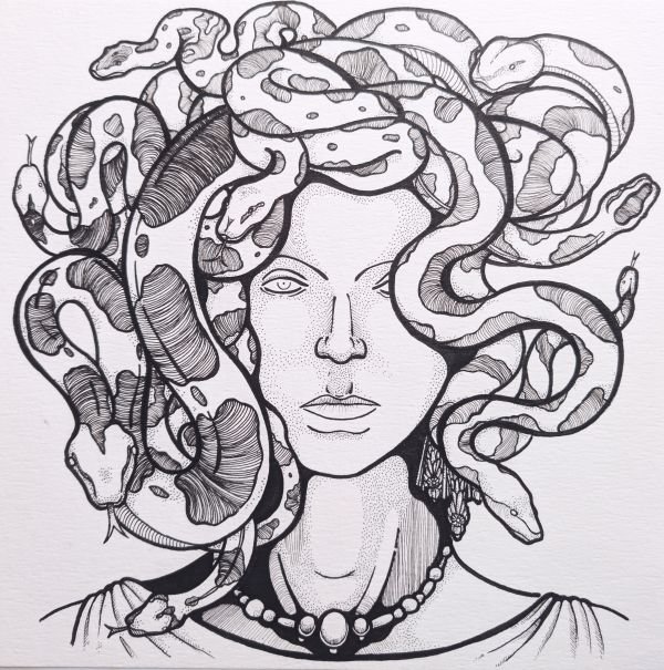 Roma Kończak's illustration "Medusa revisited"