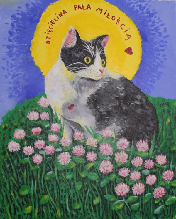 Roma Kończak's painting "Clover shines with love"