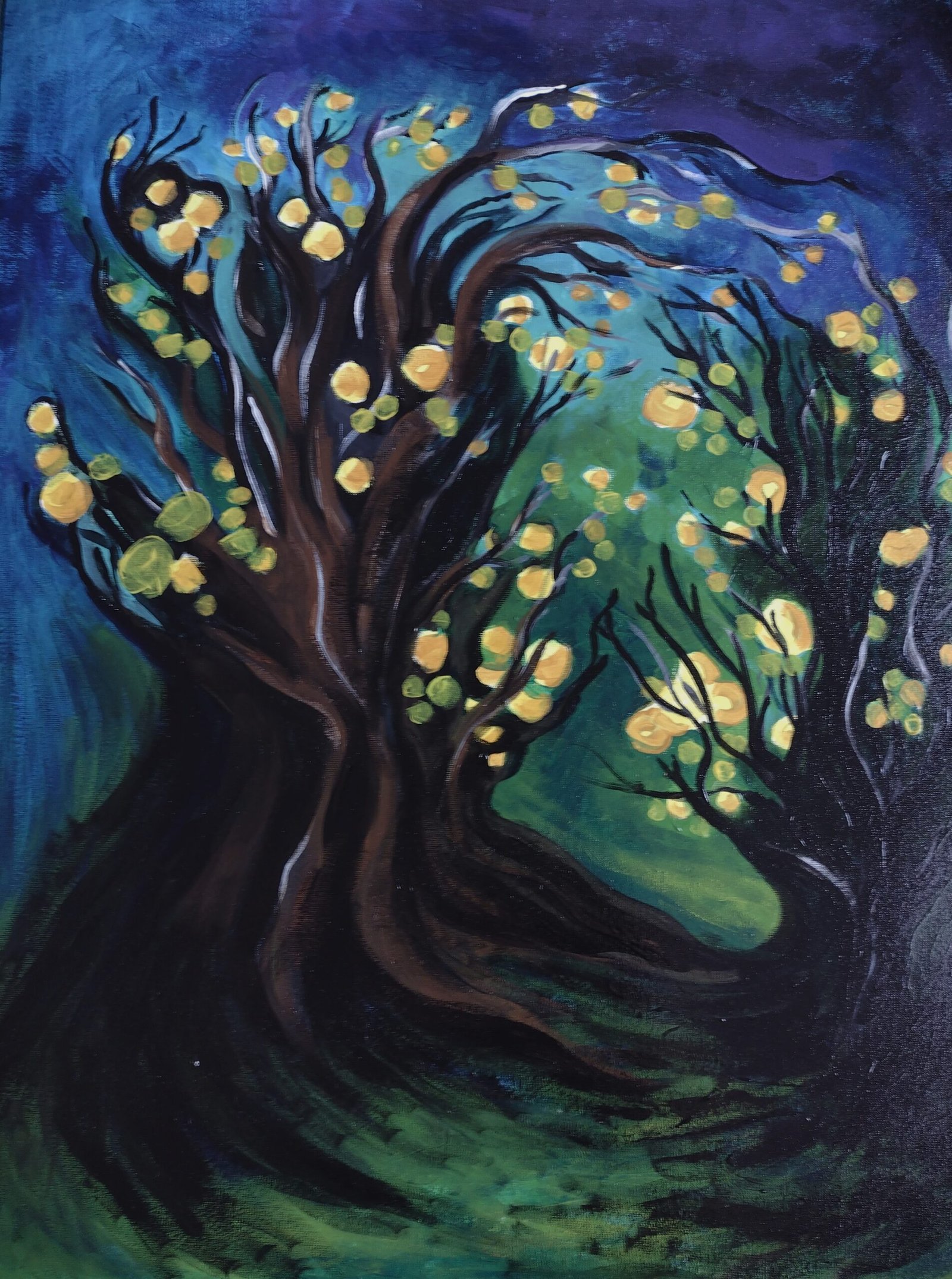 Roma Kończak's painting "The light in the shadow"